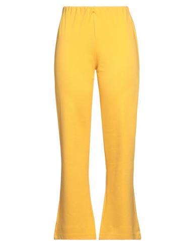 Mariuccia Woman Pants Yellow Size Xl Rayon, Nylon, Elastane In Yellow