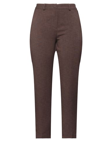 Souvenir Woman Pants Brown Size M Polyester