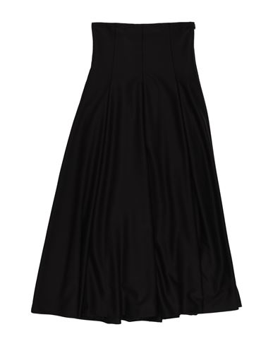 Skills & Genes Woman Maxi Skirt Black Size 6 Polyester, Viscose, Elastane