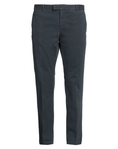 Pt Torino Man Pants Slate Blue Size 40 Cotton, Lyocell, Elastane In Blue