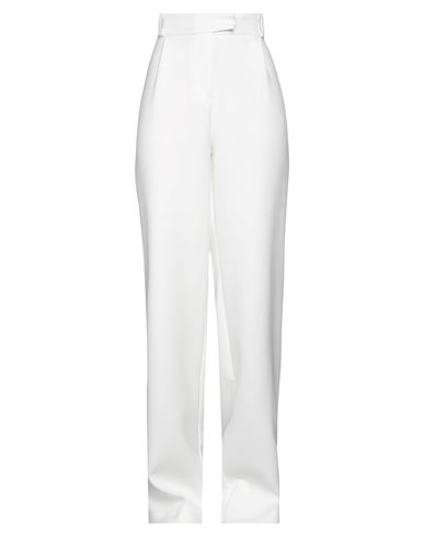 Actualee Woman Pants White Size 8 Polyester, Rayon, Elastane