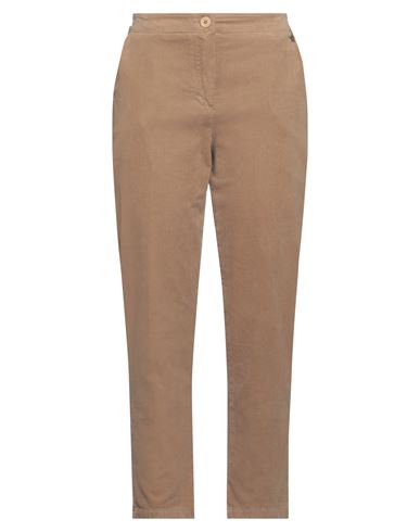 Souvenir Woman Pants Sand Size M Cotton, Elastane In Beige