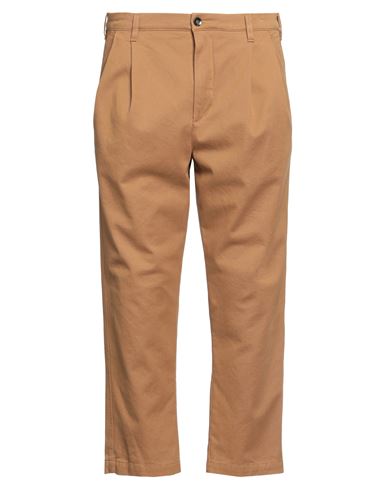 Officina 36 Man Pants Camel Size 36 Cotton, Elastane In Beige