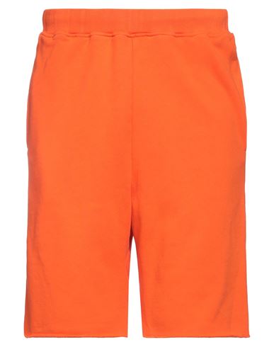 Aries Man Shorts & Bermuda Shorts Orange Size M Cotton