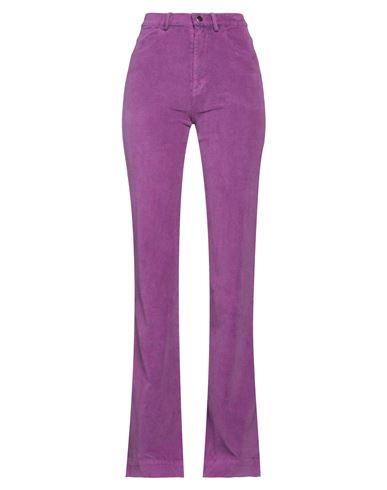 Merci .., Woman Pants Mauve Size 4 Cotton, Elastane In Purple