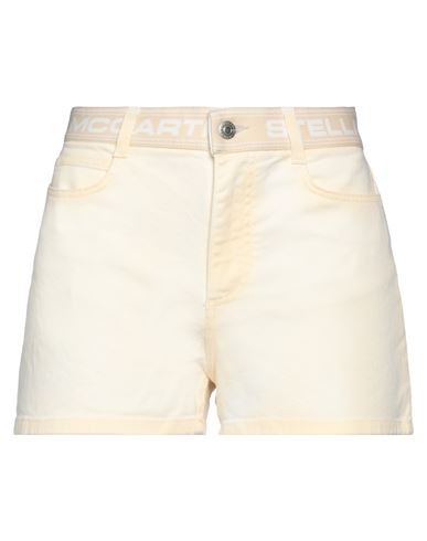 Stella Mccartney Woman Denim Shorts Pastel Yellow Size 27 Cotton, Elastane