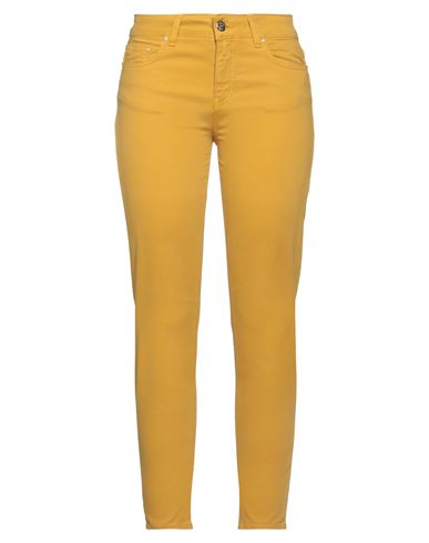 Trash And Luxury Trash & Luxury Woman Pants Ocher Size 27 Cotton, Elastane In Yellow