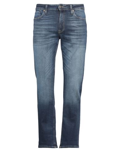 Shop Jack & Jones Man Jeans Blue Size 30w-32l Cotton, Elastane