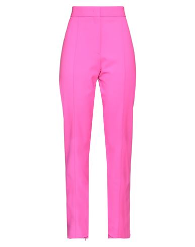 Msgm Woman Pants Fuchsia Size 4 Virgin Wool, Elastane In Pink