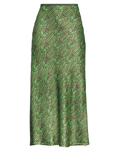 Siyu Woman Maxi Skirt Light Green Size 4 Wool, Lurex, Silk, Nylon, Cotton