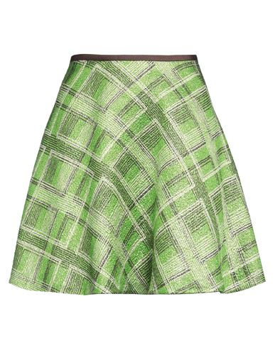 Siyu Woman Mini Skirt Light Green Size 4 Wool, Lurex, Silk, Polyamide, Cotton In Green