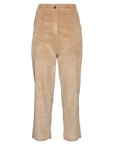 Manila Grace Woman Pants Camel Size 4 Cotton, Modal, Elastane In Beige