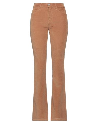 Frame Woman Pants Camel Size 30 Cotton, Rayon, Elasterell-p, Elastane In Beige