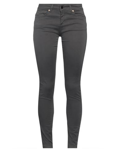 Lexy Scott Woman Denim Pants Lead Size 10 Cotton, Elastane In Grey