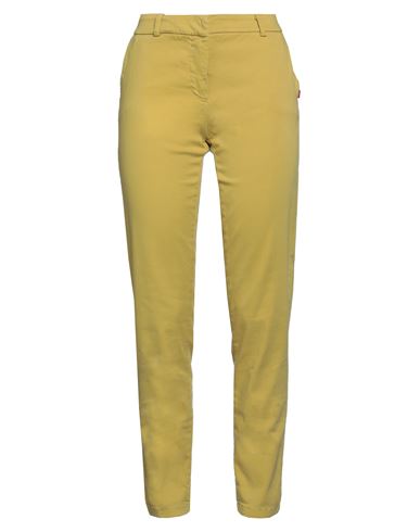 Kontatto Woman Pants Mustard Size S Cotton, Elastane In Yellow