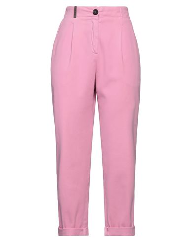 Peserico Woman Pants Pink Size 6 Cotton, Elastane