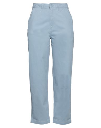 Vans Woman Pants Pastel Blue Size 30 Cotton, Elastane