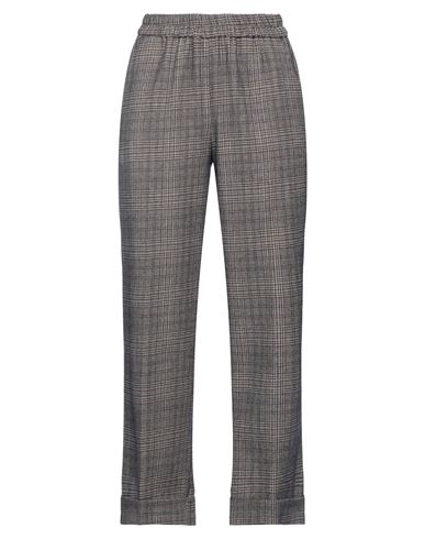 Momoní Woman Pants Brown Size 10 Cotton, Virgin Wool, Polyamide