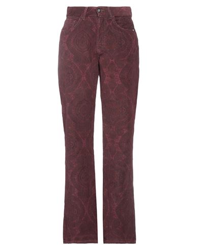 Amish Woman Pants Burgundy Size 30 Cotton In Red