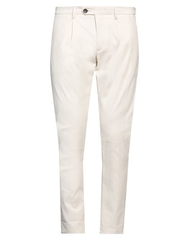 Yan Simmon Man Pants Ivory Size 34 Cotton, Nylon, Elastane In White