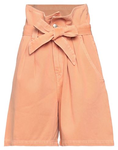 Temperley London Woman Shorts & Bermuda Shorts Apricot Size 26 Cotton, Metal In Orange