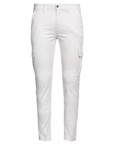 Guess Man Pants Light Grey Size 33 Cotton, Elastane In White