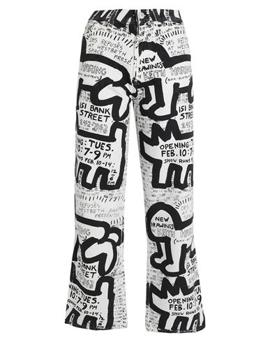 Tommy Jeans X Keith Haring Woman Denim Pants White Size 30w-30l Cotton