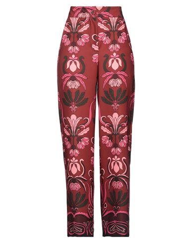 Berna Woman Pants Burgundy Size 6 Polyester, Elastane In Red