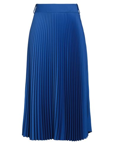 JIJIL JIJIL WOMAN MIDI SKIRT BLUE SIZE 12 POLYESTER, VISCOSE, ELASTANE 