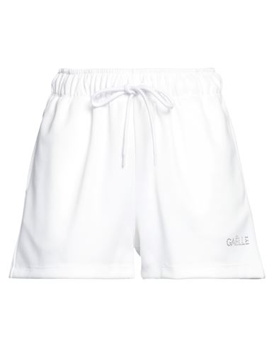 Gaelle Paris Gaëlle Paris Woman Shorts & Bermuda Shorts White Size 8 Polyester, Cotton
