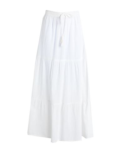 Shop Vero Moda Woman Maxi Skirt White Size L Cotton
