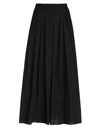 8 By Yoox Organic Cotton Maxi Skirt Woman Long Skirt Black Size 12 Cotton