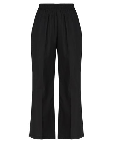8 By Yoox Organic Cotton Pull-on Pants Woman Pants Black Size 12 Cotton