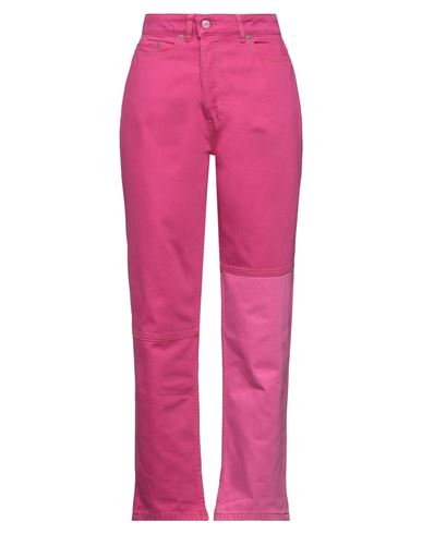 Ganni Woman Jeans Fuchsia Size 26 Cotton In Pink