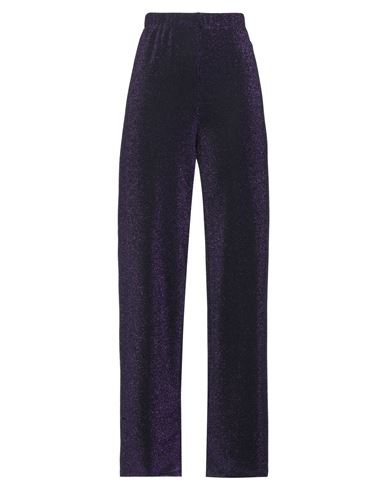 Shop Le Streghe Woman Pants Purple Size M Polyamide, Metallic Polyester, Elastane