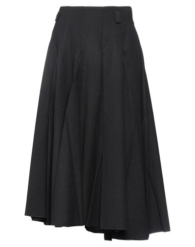 PRADA PRADA WOMAN MIDI SKIRT BLACK SIZE 4 VIRGIN WOOL
