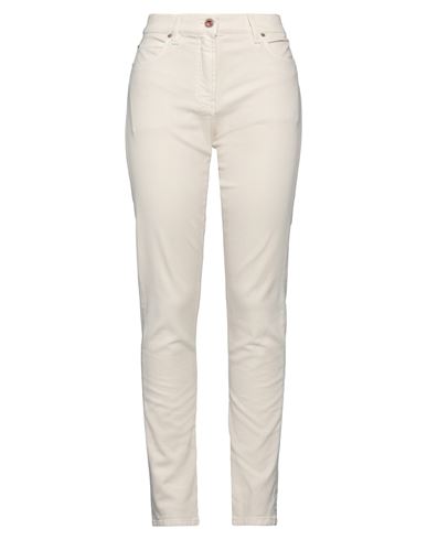 Aspesi Woman Jeans Ivory Size 4 Lyocell, Cotton, Elastane In White