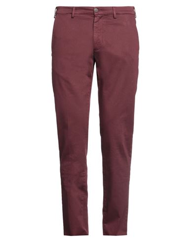 40weft Man Pants Garnet Size 32 Cotton, Elastane In Red