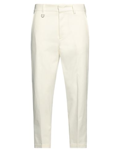 Paolo Pecora Man Pants Ivory Size 40 Cotton, Elastane In White