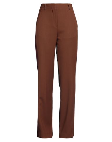 Burberry Woman Pants Brown Size 8 Polyester, Virgin Wool