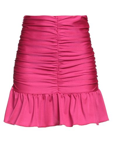 Vicolo Woman Mini Skirt Fuchsia Size S Polyester, Elastane In Pink