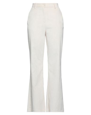 Kaos Jeans Woman Pants Ivory Size M Cotton In White