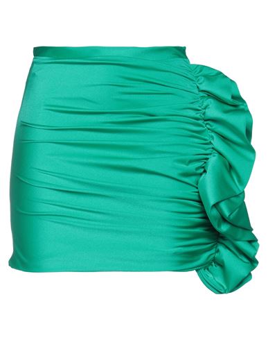 House Of Amen Woman Mini Skirt Emerald Green Size 4 Polyamide, Elastane, Polyester
