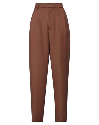 Ombra Woman Pants Brown Size 1 Polyester, Viscose, Elastane