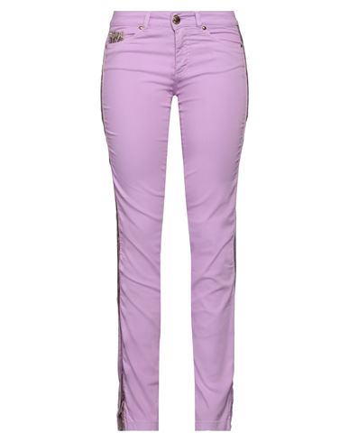 Angelo Marani Woman Pants Light Purple Size 4 Cotton, Polyamide, Elastane