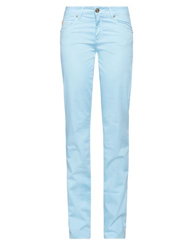 Marani Jeans Woman Pants Sky Blue Size 6 Cotton, Elastane