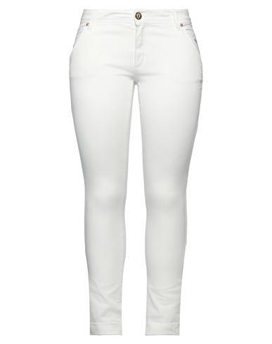 Marani Jeans Woman Pants Ivory Size 12 Cotton, Elastane In White
