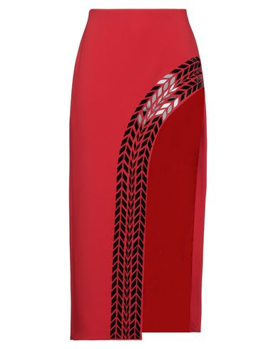 David Koma Woman Midi Skirt Red Size 8 Acetate, Viscose, Elastane, Acrylic