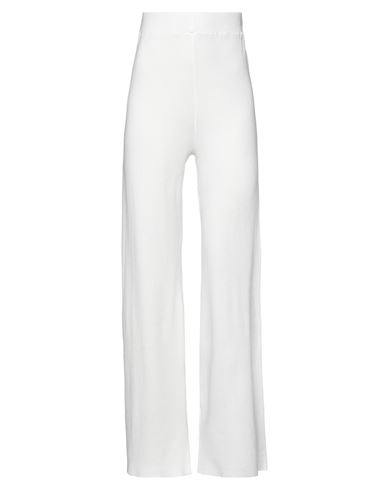 Vicolo Woman Pants White Size Onesize Viscose, Polyester In White