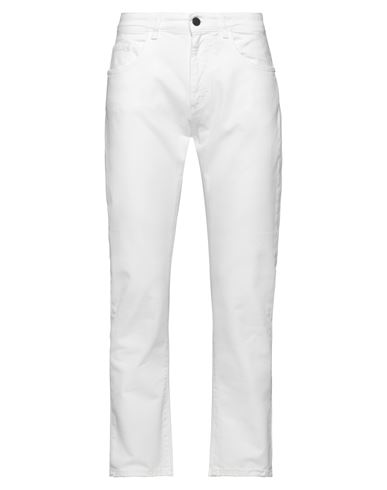 Frankie Morello Man Jeans Ivory Size 36 Cotton, Elastane In White